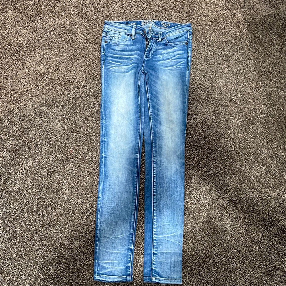 Buckle Black Skinny Jeans 25x31 Fit 53